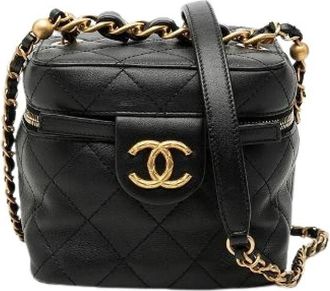 Chanel Pre-owned Matelass&eacute; Coco Mark Lamslederen Schoudertas - Dames - Vintage Schoudertas - Zwart - ONE Size - Leer - Vintage