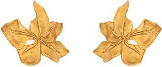 Oscar De La Renta Small Cyclamen Stud Earrings in Gold at Nordstrom