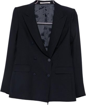 Tagliatore Blue Notched Lapel Blazer