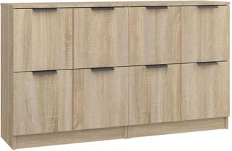 vidaXL Sideboards 2 pcs Sonoma Oak 60x30x70 cm Engineered Wood Vidaxl