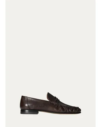 The Row Theo Leather Moccasin Loafers