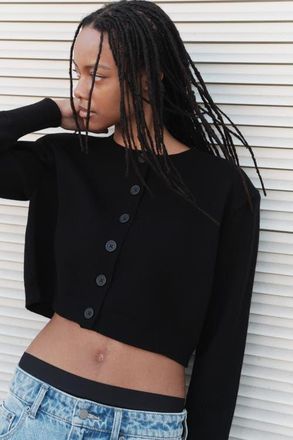 H&M Viscose-blend Cardigan in Black at Nordstrom, Size X-Small