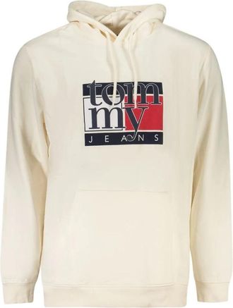 Tommy Hilfiger Witte Katoenen Heren Trui Eco-Stijl - Heren - Hoodies - Wit - S - Katoen - Hoodies & sweatvesten