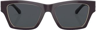 Tory Burch wayfarer-frame sunglasses - women - Acetate - 53 - Red