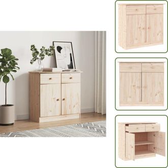 vidaXL The Living Store Credenza ALTA 77x35x73 cm in Legno Massello di Pino - Credenza in pino