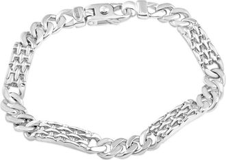 Pompeii3 Mens Solid 14k White Gold 39 Gram 8.5 Bracelet 8.4mm Wide