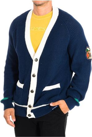 La Martina Gebreide trui met lange mouwen - Heren - Vesten - Blauw - L - Katoen - Truien & Vesten