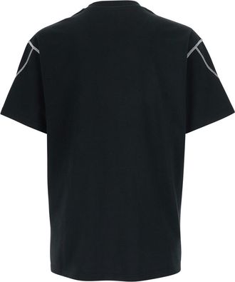 Givenchy Mens T-Shirt With Logo Black Cotton T-Shirts And Polos