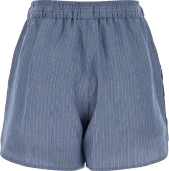 Jacob Cohen Pinstriped Linen-Viscose Shorts - Blue