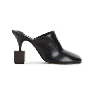JACQUEMUS ジャックムス BLACK/BLACK HEELS 38 Jacquemus Lambskin Leather Ankle-Strap Sandals | Neiman Marcus
