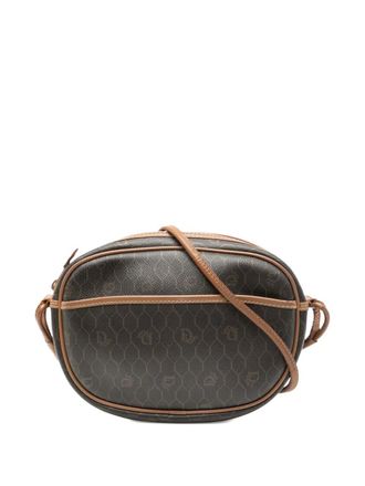 Dior 1900s Honeycomb gecoate canvas crossbodytas - Zwart