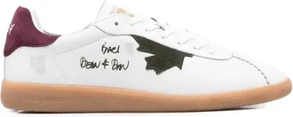 Dsquared2 Dsquared2 Rebel Maple-leaf Leather Sneakers