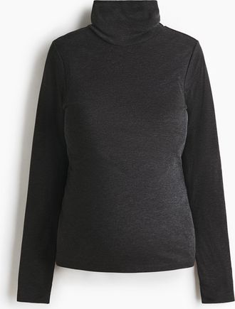 H&M MAMA Shirt mit Turtleneck - Grau