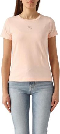 Pinko Bussolotto T-Shirt - Dames - T-shirts - Roze - L - Katoen - Tops