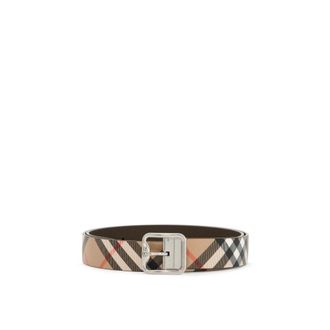 Burberry Belts, male, Beige, Size: 100 CM Reversible Check Belt