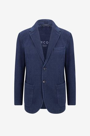 Circolo 1901 Einreihiger ausgewaschener Denim-Blazer