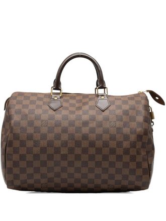 Louis Vuitton 2012 Damier Ebene Speedy 35 boston bag - Marrone