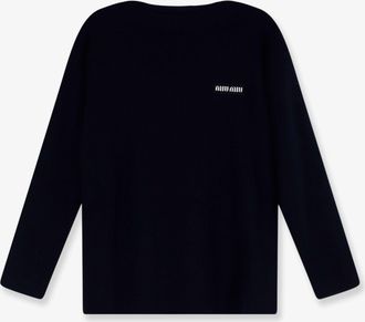 Miu Miu Maglia in lana con logo lettering - MIU MIU - gender_Woman