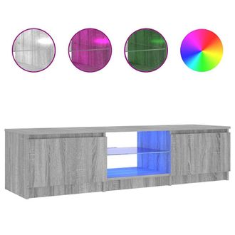 vidaXL Mueble Para Tv Con Luces Led Gris Sonoma 140x40x36 Cm Vidaxl