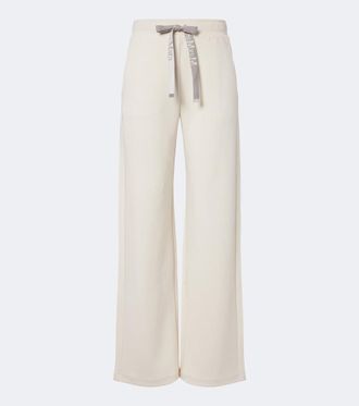 Max Mara Cotton-blend jersey wide-leg sweatpants