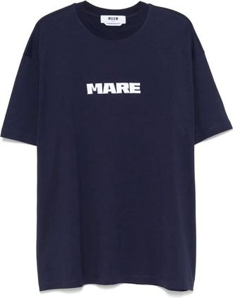 Msgm T-shirt con logo - Blu