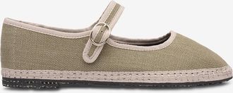 Flabelus Ballerinas mit runder Kappe aus Leinen Zuihitsu