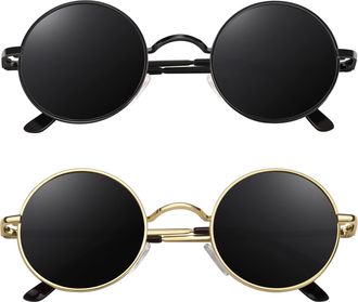 CGID Retro Round Sunglasses Mens Womens Vintage Style Metal Circle Polarised Sunglasses