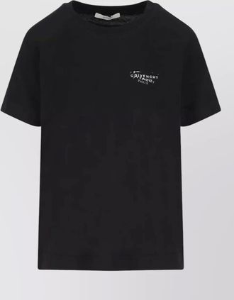 Givenchy crewneck t shirt graphic back ribbed collar
