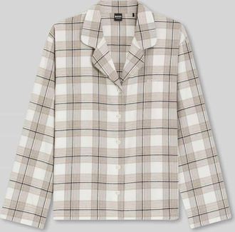 HUGO BOSS Regular Fit Pyjama-Oberteil aus Baumwoll-Mix Modell HOLIDAY in Beige, Größe XXL