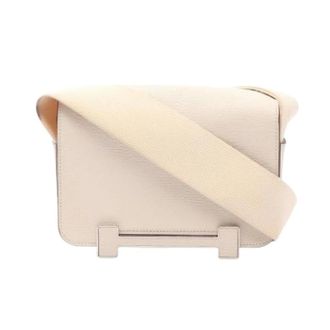 Herm&egrave;s Pre-owned Vintage Chevre Shoulder Bag - Dames - Pre-owned - Beige - Maat: ONE Size Leer