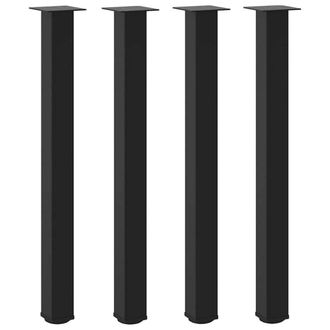 Berkfield Home Coffee Table Legs 4 pcs Black 100-102 cm Steel