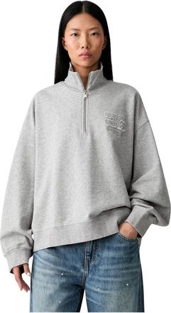 Ganni Hoodies - Dames - Sweatshirts - Grijs - M - Hoodies & sweatvesten