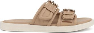 Sergio Moretti Casual Open Sandalen - Dames - Sandalen - Beige - 39 EU - Leer - Schoenen