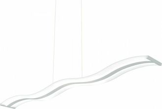 Top-Light Top-light - Sospensione Moderna Double Wave Metallo Bianco e Acrilico Satinato Led 40W