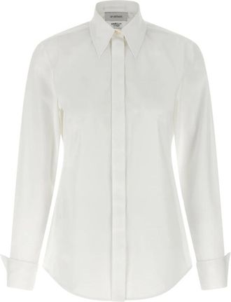 Sportmax Oste Cotton Poplin Shirt - Dames - Overhemden - Wit - M - Katoen - Overhemden