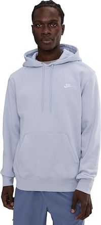 Nike Club Fleece Pullover Hoodie Mens Clothing Ghost/Ghost/White : MD, Cotton/Polyester