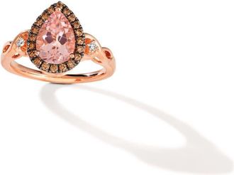 Le Vian Ladies Peach Morganite Rings set in 14K Strawberry Gold