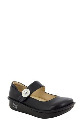 Alegria By Pg Lite Paloma Platform Mary Jane in Black Leatherdnu at Nordstrom, Size 7-7.5Us