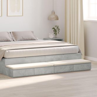Berkfield Home Bed Drawers Concrete Grey 180x36, 5x16, 5 cm Engineered Wood