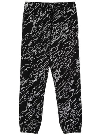 maharishi Maha Basquiat tapered-leg track pants - Black