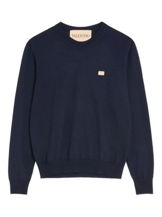 Valentino Garavani Maglione con applicazione VLogo - Blu