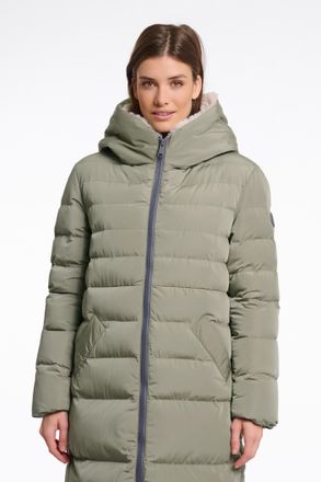 Rino&Pelle Steppmantel RINO & PELLE KEILAFUR, Damen, Gr. 44, gr&uuml;n (gr&uuml;n ash), Web, Obermaterial: 100% Polyester. Futter: 100% Polyester, unifarben, normal kniela