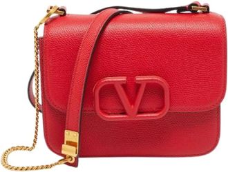 Valentino Pre-owned Cross Body Bags, female, Red, Size: ONE SIZE Pre-owned Leather Shoulder Bag