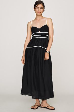 Moon River Piped Midi Dress