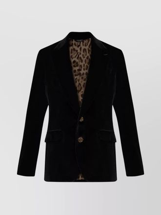 Dolce & Gabbana velvet blazer notched lapels