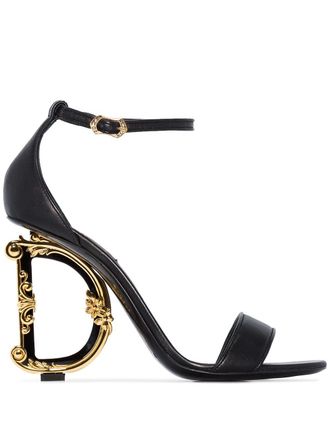 Dolce & Gabbana Baroque leren sandalen - Zwart