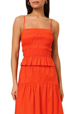 Solid & Striped The Delta Strappy Back Stretch Cotton Top in Habanero at Nordstrom, Size X-Large