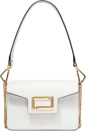 Lancel Angele Flap shoulder bag - women - Grained Leather/Cotton - OS - White