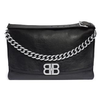 Balenciaga (WMNS) Balenciaga Bb Soft Large Flap Bag Black 7484882AAI41000