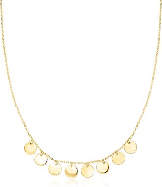 RS Pure by Ross-Simons Italian 14kt Yellow Gold Multi-Disc Necklace